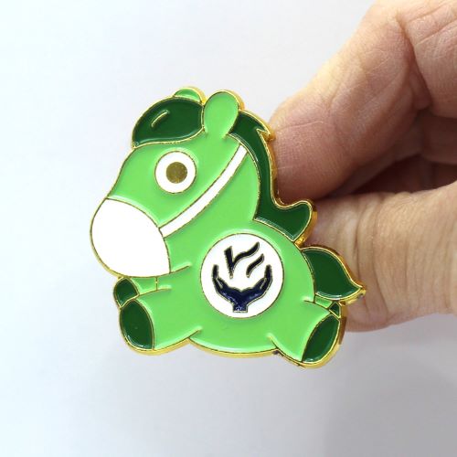 I MYSELF AM STRANGE & UNUSUAL Pink Heart Enamel Lapel Pin Badge